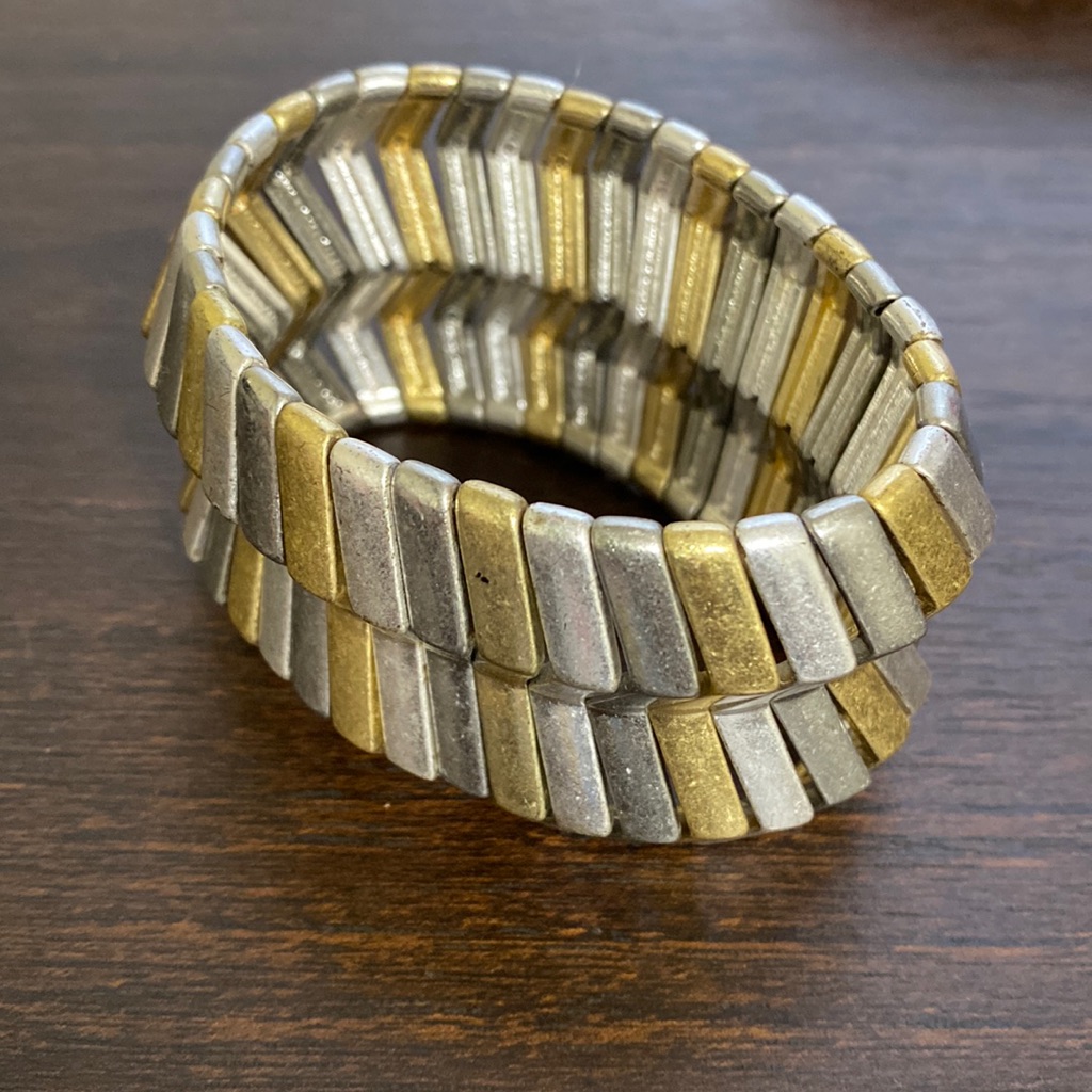 Gold And Silver Plated Bracelet 13$